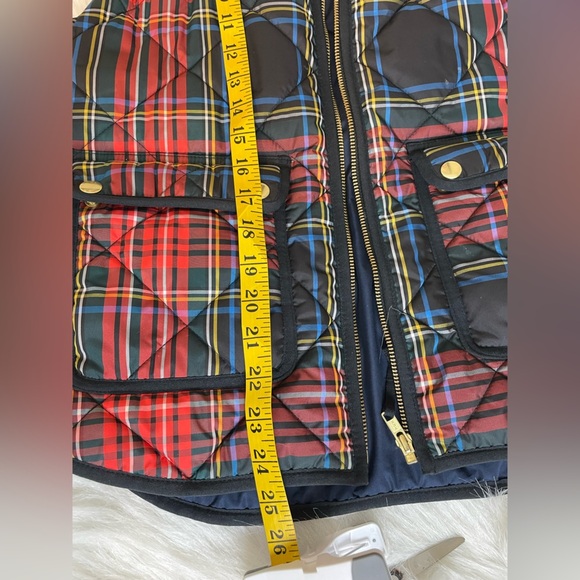 J crew Stewart tartan Plaid Quilted Vest with Pockets - Picture 9 of 13